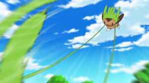 Chespin usando látigo cepa.