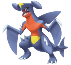 Garchomp en Pokémon Diamante Brillante y Perla Reluciente.