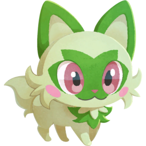 Sprigatito en Pokémon Café ReMix.