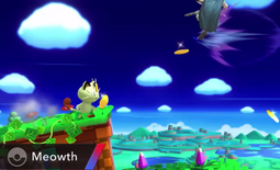 Meowth usando día de pago en SSB4.
