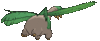 Imagen posterior de Tropius en Pokémon X, Pokémon Y, Pokémon Rubí Omega, Pokémon Zafiro Alfa, Pokémon Sol, Pokémon Luna, Pokémon Ultrasol y Pokémon Ultraluna