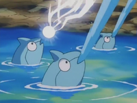 Remoraid usando rayo hielo.