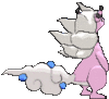 Imagen posterior de Mega-Ampharos variocolor en Pokémon X, Pokémon Y, Pokémon Rubí Omega, Pokémon Zafiro Alfa, Pokémon Sol, Pokémon Luna, Pokémon Ultrasol y Pokémon Ultraluna