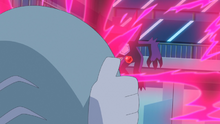 Sableye de Ult/Unai usando golpe mordaza.