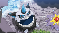 Mega-Glalie debilitado.
