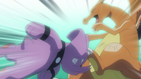 Granbull de los Exploradores usando Cabezazo/Golpe Cabeza.