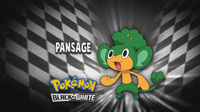 Pansage en el segmento "¿Quién es ese Pokémon?/¿Cuál es este Pokémon?".