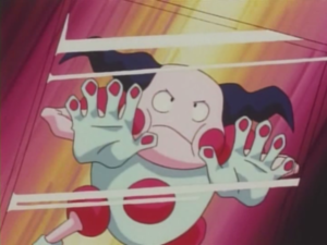 Mr. Mime usando pantalla de luz.