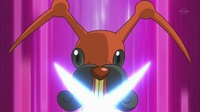 Kricketune usando tijera X.