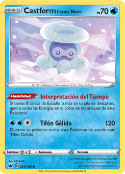 Carta de Castform Forma Nieve
