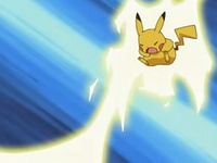 Pikachu usando rayo