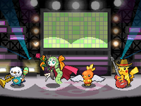 En el Musical Pokémon especial de Meloetta en Pokémon Negro y Blanco 2.
