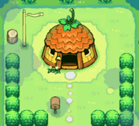 Base de Pikachu, Meowth, Eevee y Skitty al principio del juego.