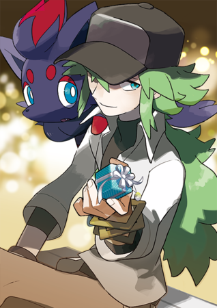Ilustración de N y Zorua en el White Day.