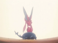Scizor de Shingo usando golpe falso/falso tortazo.