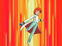 El primer traje de Zoey/Zoe usado en el Concurso Pokémon de Júbilo/Jubileo, el cual es un traje blanco con unos pantalones de color calipso.