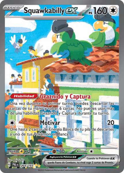 Squawkabilly ex (Evoluciones en Paldea TCG) - WikiDex, la enciclopedia ...