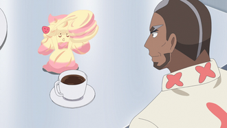 Alcremie de Murdock usando decoración.