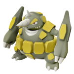 Imagen de Rhyperior variocolor hembra en Leyendas Pokémon: Arceus