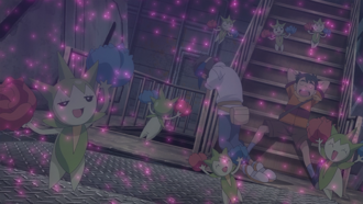 Roselia del Proyecto Mew usando somnífero.