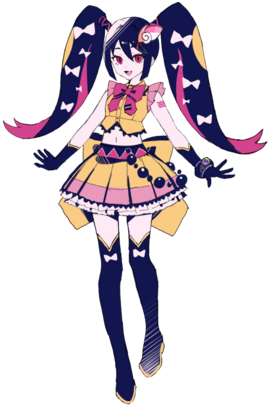 Diseño de Hatsune Miku en su primer vestido en MELLOMELLOID.