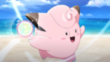 Clefairy de Lylia usando Full Moon Rondo.