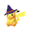 Pikachu con gorro de bruja