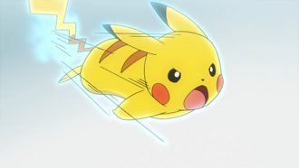 Pikachu usando ataque rápido.