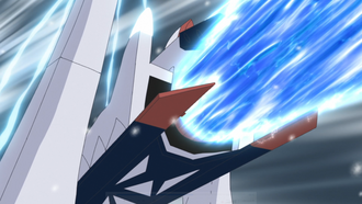 Archaludon de Levi usando Electrorrayo.