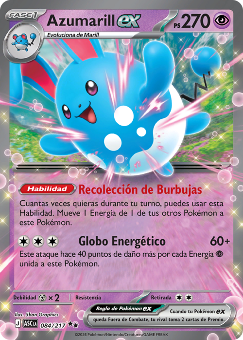 Azumarill ex (Ascenso Heroico TCG)/Azumarill ex (Héroes Ascendentes TCG ...