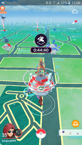 Incursión EX en curso, con Deoxys como jefe de incursión.