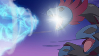 Hydreigon usando dragoaliento.