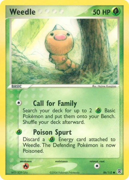 Archivo:Weedle (FireRed & LeafGreen TCG).png
