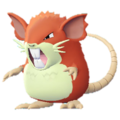 Imagen de Raticate variocolor hembra en Pokémon: Let's Go, Pikachu! y Pokémon: Let's Go, Eevee!