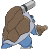 Imagen posterior de Mega-Blastoise en Pokémon X, Pokémon Y, Pokémon Rubí Omega, Pokémon Zafiro Alfa, Pokémon Sol, Pokémon Luna, Pokémon Ultrasol y Pokémon Ultraluna