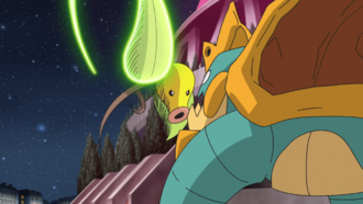 Bellsprout del Equipo Rocket/Team Rocket usando latigazo.