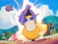Psyduck de Misty usando Desarma/Anulación.
