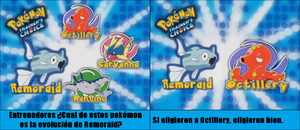 ¿Cuál de estos Pokémon es la evolución de Remoraid.