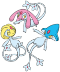 Uxie, Mesprit y Azelf (dream world).png