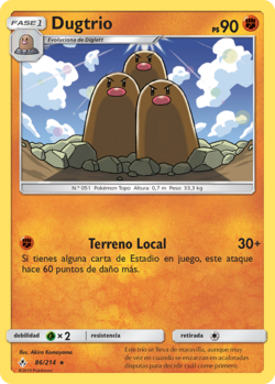 Dugtrio (Vínculos Indestructibles TCG) - WikiDex, la enciclopedia