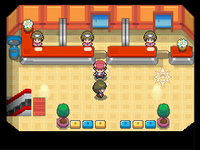Segunda planta del Centro Pokémon en Pokémon Platino.
