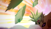Mega-Tyranitar usando avalancha.