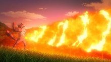 Incineroar de Littencantada usando Lanzallamas.