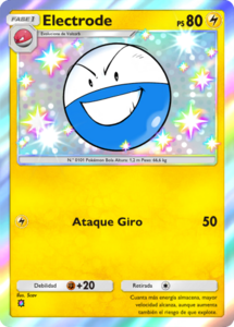 Versión de la carta en Arboleda de Eevee