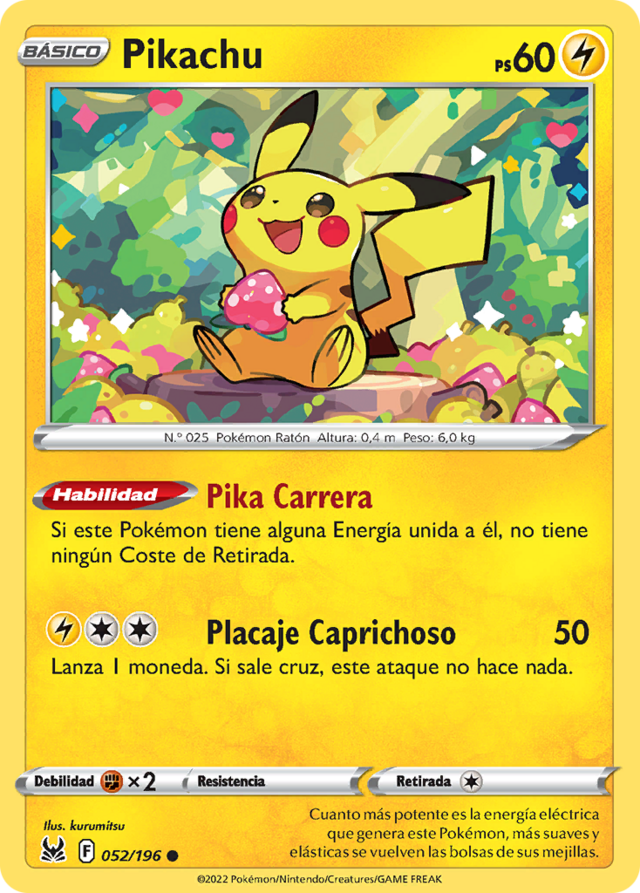Pikachu carta outlet