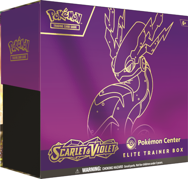 Archivo:Escarlata y Púrpura Caja de Entrenador Élite del Pokémon Center Miraidon.png