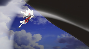 Lycanroc de Gladion/Gladio lanzando la roca de aplastamiento gigalítico.