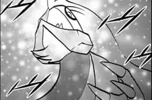 Kyurem usando Rayo Gélido.