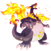 Imagen de Charizard Gigamax variocolor en Pokémon HOME