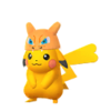 Pikachu con gorro de Charizard